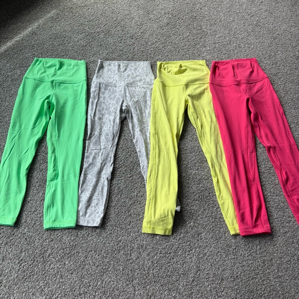 Lululemon Athletica Green and Gray Leggings for Active Comfort